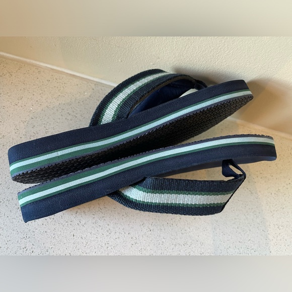 J CREW nwot striped, foam footbed flip flop, soft nylon straps - Picture 4 of 4